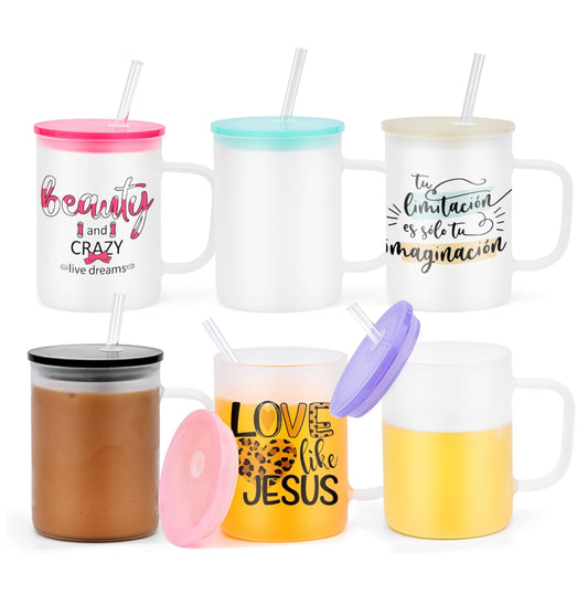 17 ounce Frosted Glass Cup