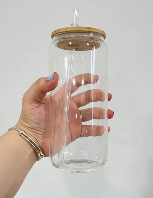 Clear 16 ounce Glass Cup