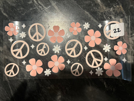 Floral Peace Signs Wrap