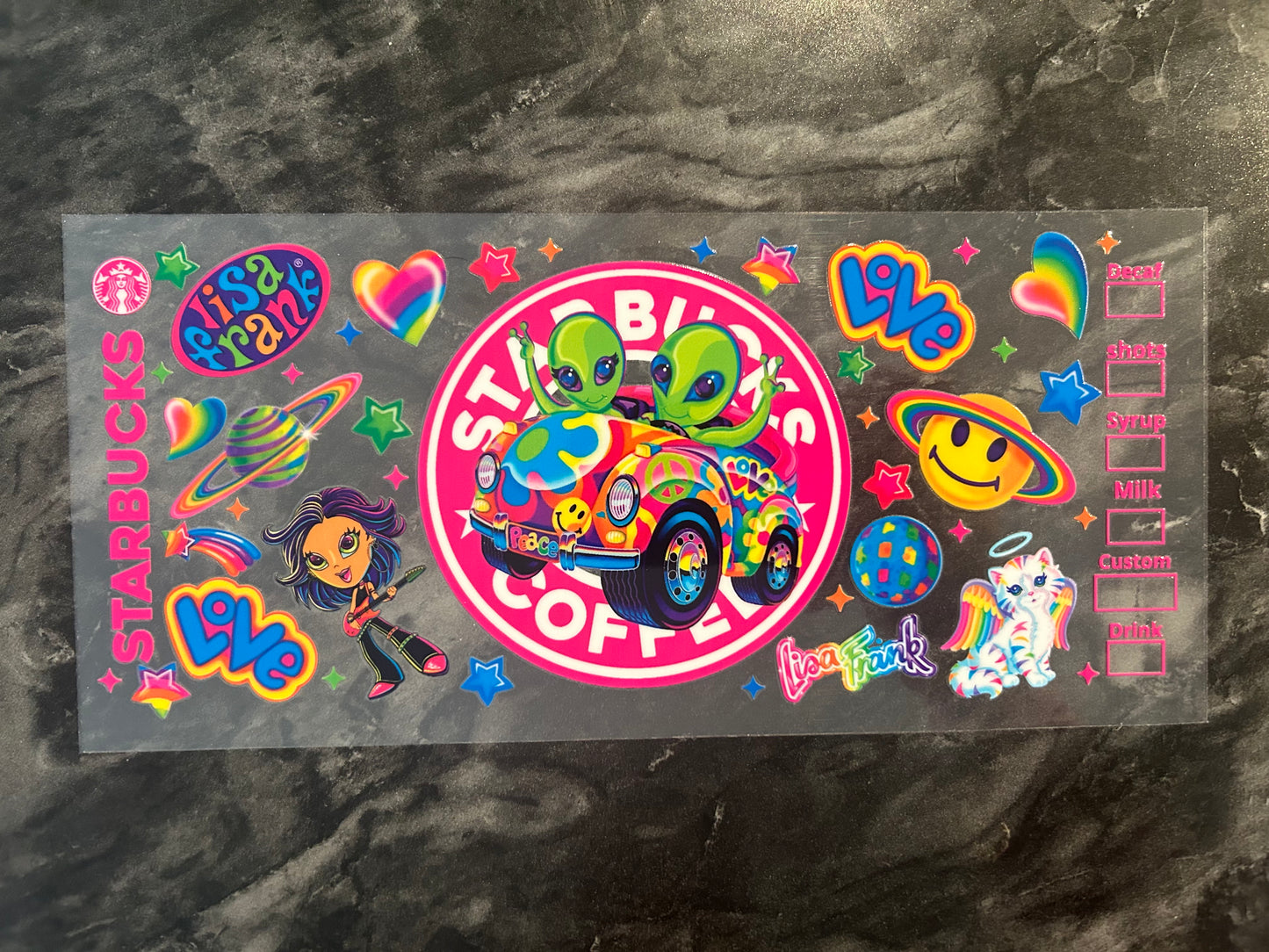 Lisa Frank Starbucks Wrap