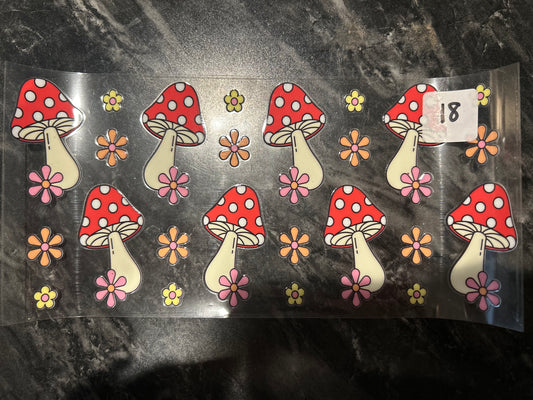 Floral Mushrooms Wrap