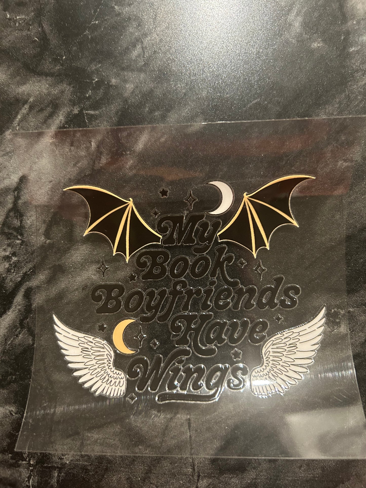 My Book Boyfriends Have Wings Decal