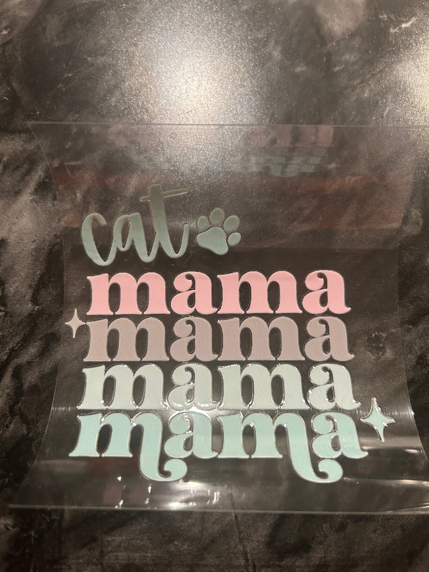 Cat Mama Stacked Decal